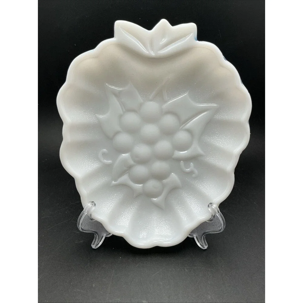Vtg Hazel-Atlas Glass Co, Opaque Platonite Milk Glass 7